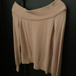 H&M Light Pink Off-the-Shoulder Sweater